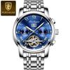 TikTok Trending Men's Automatic Waterproof Stainless Steel Luminous Skeleton Watch