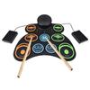 Electronic Drum Set with 2 Speaker Roll Up Drum Pad 9 Pads Supports MIDI Various Audio Connection Headphone Jack 18