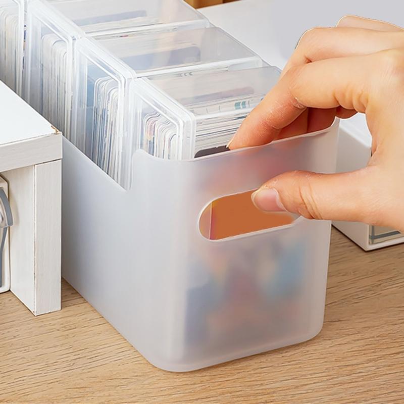 6 Piece Translucent Storage Containers with Detachable Dividers and Secure Snap On Lids Ideal for Collectibles Stationery Organization