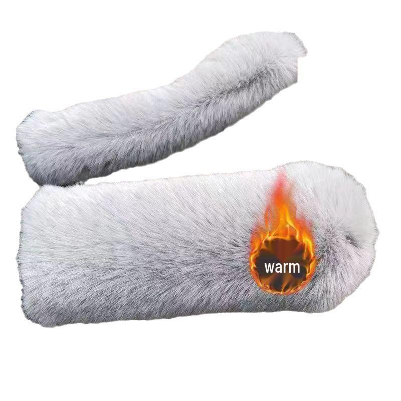 Winter Faux Fur Handlebar Gloves: Cold-Proof Covers for Electric Vehicles, Motorcycles, & Tricycles