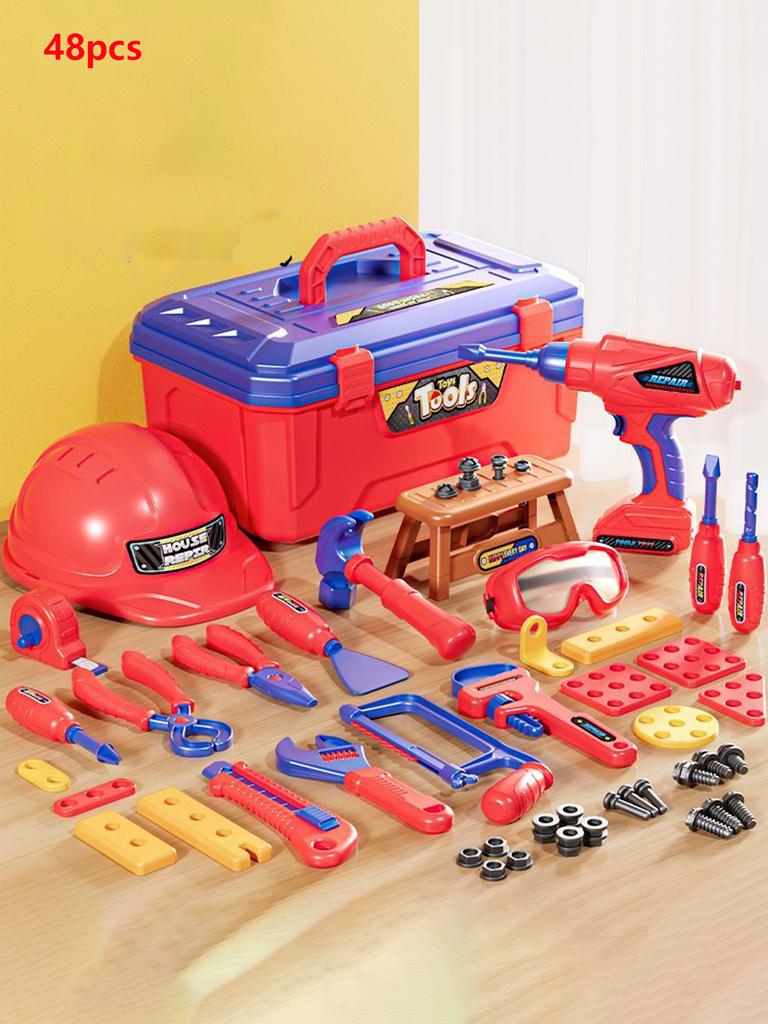 Children Toolbox Toy Boy Simulation Maintenance Electric Drill Platform Repair Baby Screw Assembly