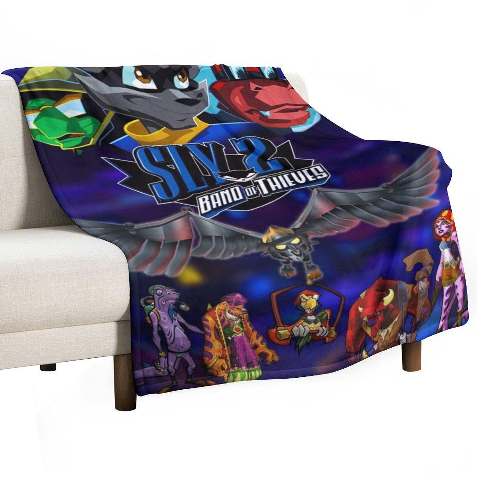 

Sly 2 Band of Thieves Klaww Gang Throw Blanket Bed Decorative Sofa Quilt Giant Sofa Blankets 30x40in