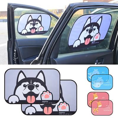 2 stücke Auto Seitenfenster Sonnenschutz Cartoon Gemusterten Auto Sonnenschutz Schutz Faltbare Auto Abdeckung für Baby Kind Kinder Auto Styling