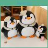 Adorable Gray Plush Penguin Doll Soft Toy Ideal For Kids Sleep And Comforting Gift