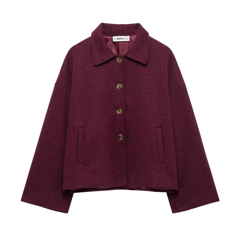 Araltay New Arrival Fashion Style Women's Clothing Fashion All-Match Casual Simple and Short Long Sleeves Lapel Woolen Outwear