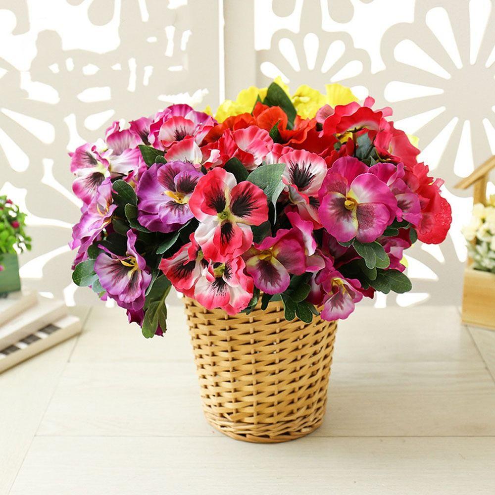 

Handmade Artificial Viola Tricolor DIY Simulation Flower Artificial Pansy Flowers Home Decor