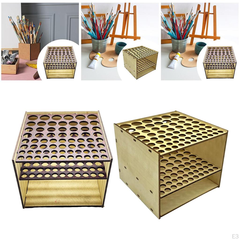 67-slot Brush Holder, Storage for Office Supplies, Crafts, Makeup, Brushes, Or Home Decor.