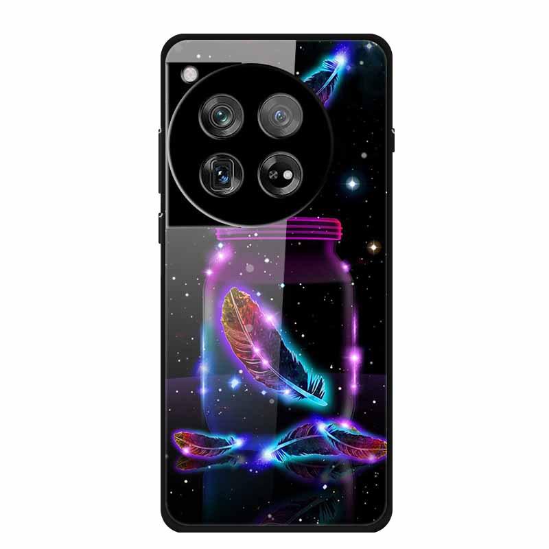 Personalized Seven-Colored Tempered Glass Phone Case for OnePlus 12 - Unisex