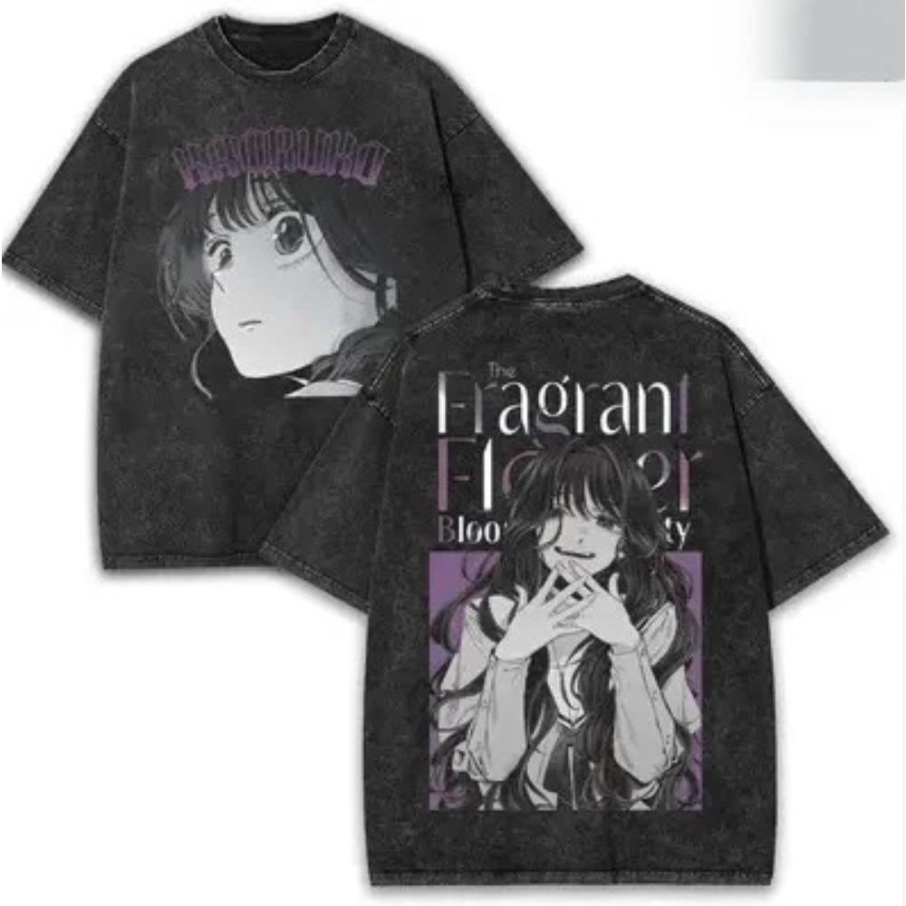 

The Fragrant Flower Blooms with Dignity Washed T Shirt New Model Anime Lover T-shirt Oversized Year Round Clothing S