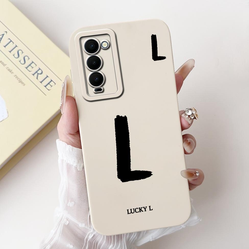 For Tecno Camon 18 CH6 CH6n 18P CH7 Cover Techno Camon 18T Case Simple Fashion Letters Pattern Design Silicone Shockproof Bumper