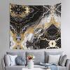 Wide Wall Art Hanging Tapestries Lightweight Art Wall Blanket Black White Gold Foil Marble Tapestry Vintage Mural Home Decor