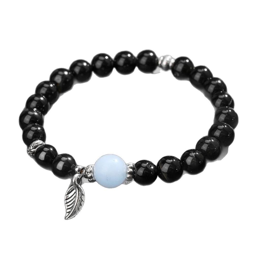 Cosmic Sailing Natural Black Obsidian Bohemian Crystal Bracelet