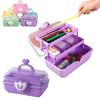 3 Layers Hairpin Storage Box Foldable Toy Organizer Box New Jewellery Box  Hair Accessories