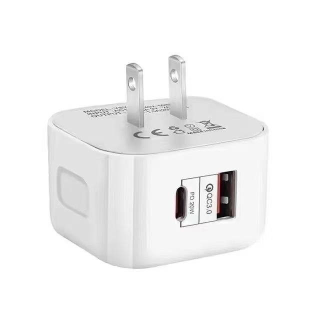 Applicable To Apple and Xiaomi Mobile Phone Charging Head British-regulated PD20W Dual Protocol A+C Mobile Phone Fast Charger