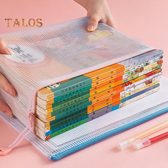 File Bag Large Capacity Storage A4 Files Stationery Carrying Case Transparent Visual Design Portable Document Organizer