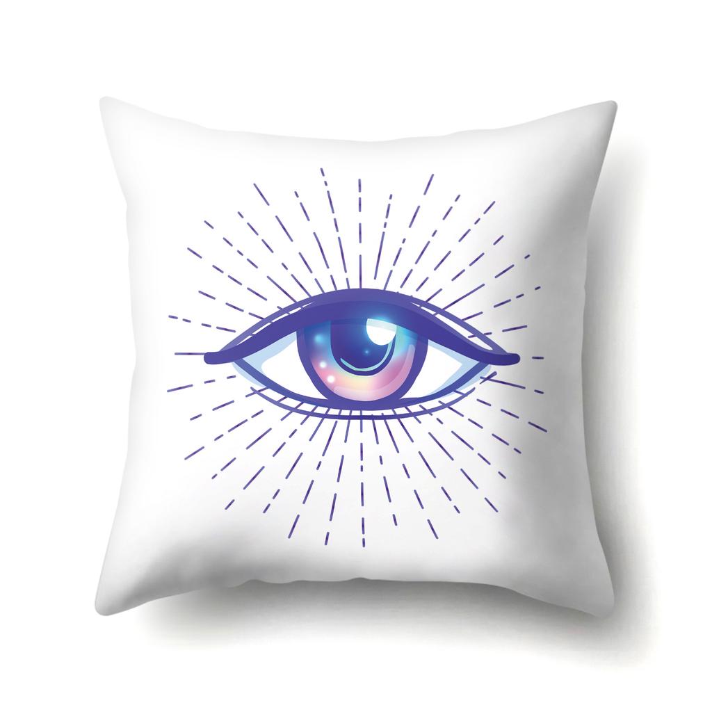 45X45Pillow Case Home Decoration Buddha Statue Cushion Cover Eye Meditation Yoga Mandala Spiritual Tattoo Polyester Pillow Cover