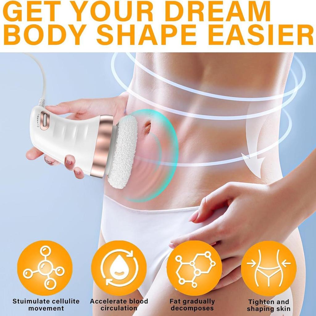 Masajeador Eléctrico de Mano para Esculpir el Cuerpo con Cubierta de Tela - Portátil, Multifuncional Empujador de Grasa para Uso en Todo el Cuerpo