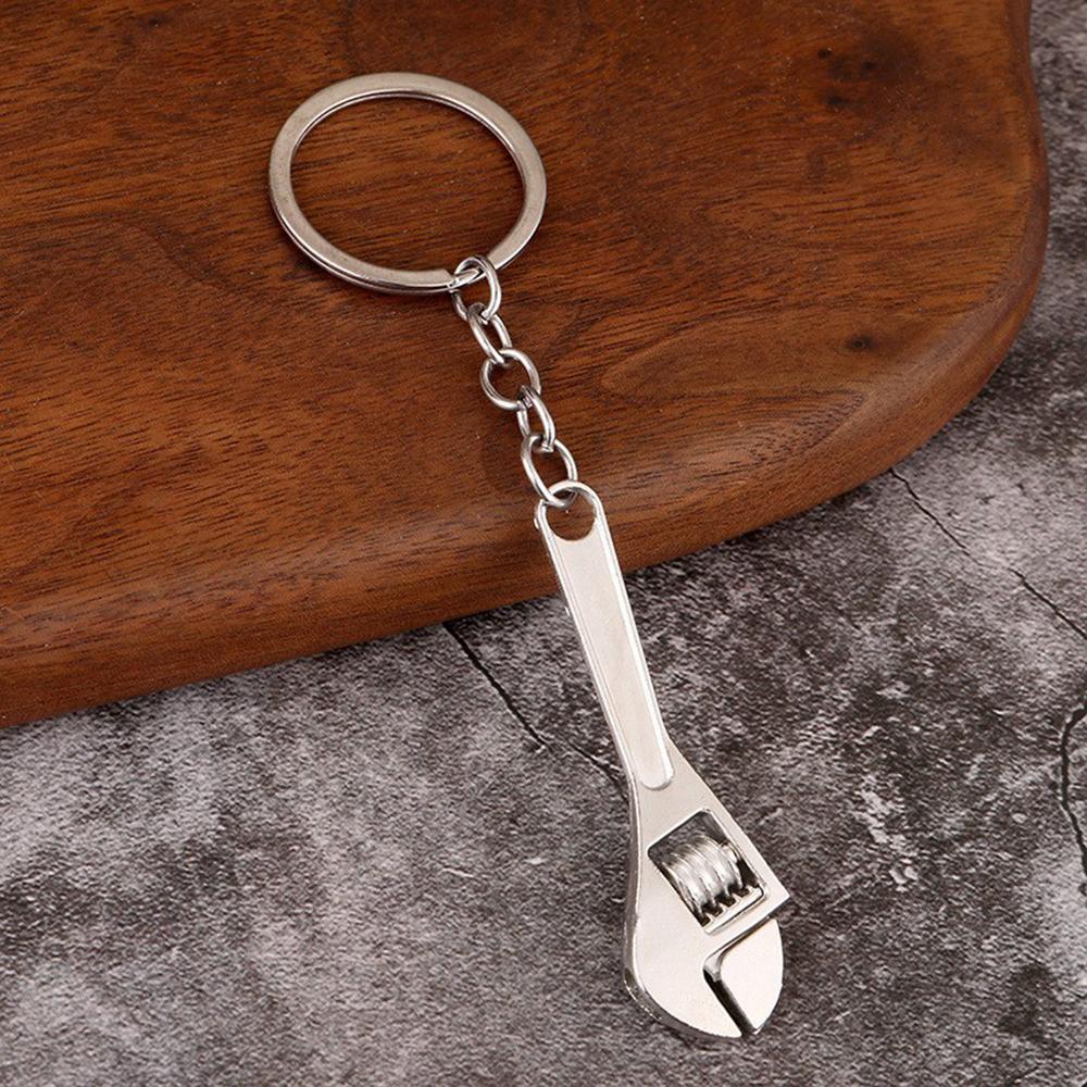 Mini Mobile Activity Wrench Keychain Charm Small Opening Spanner Tool Men's Key Ring Jewelry Bag Charm Unique Gift