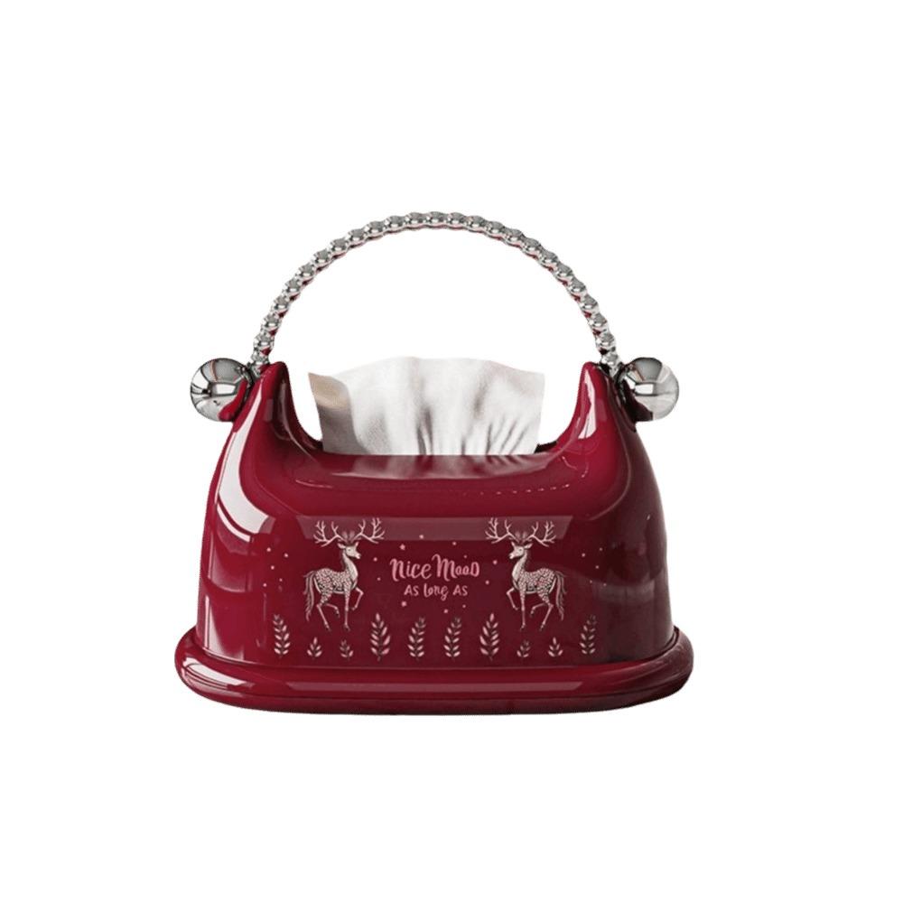 

Portable Tissue Box Holder High End Tissue Storage Box Coffee Table Paper Drawer Box Dining Room червоний