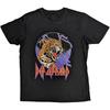 T-shirt Def Leppard Éclair Léopard Groupe Officiel Nouveau Noir Unisexe