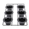 6 Cup Popover Pan for Baking   Non Stick Sturdy Carbon Steel Bakeware Easy to Clean for Pudding Muffins Popovers