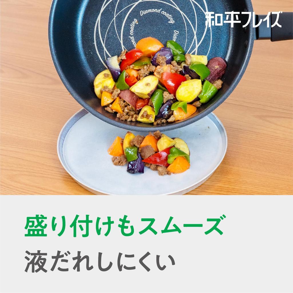 Wahei Freiz Starke und leichte Randtiefe Fritteuse Induktion und Gas Seidenware EK Diamant Teure Pfanne, 28cm, Kompatibel, PFOA-Frei, PFOS-Frei, Beschichtung,