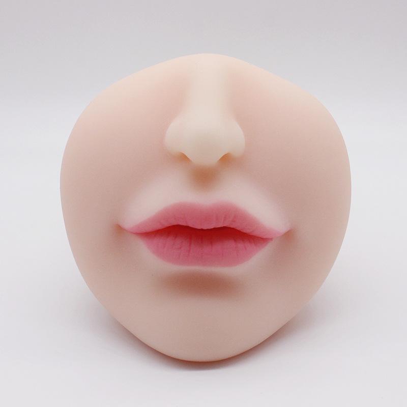 Realistic Human Face Cup - Deep Throat Oral Stimulation Device for Men - Solid Inverted Model Masturbator - Adult Erotic Pleasure Product
