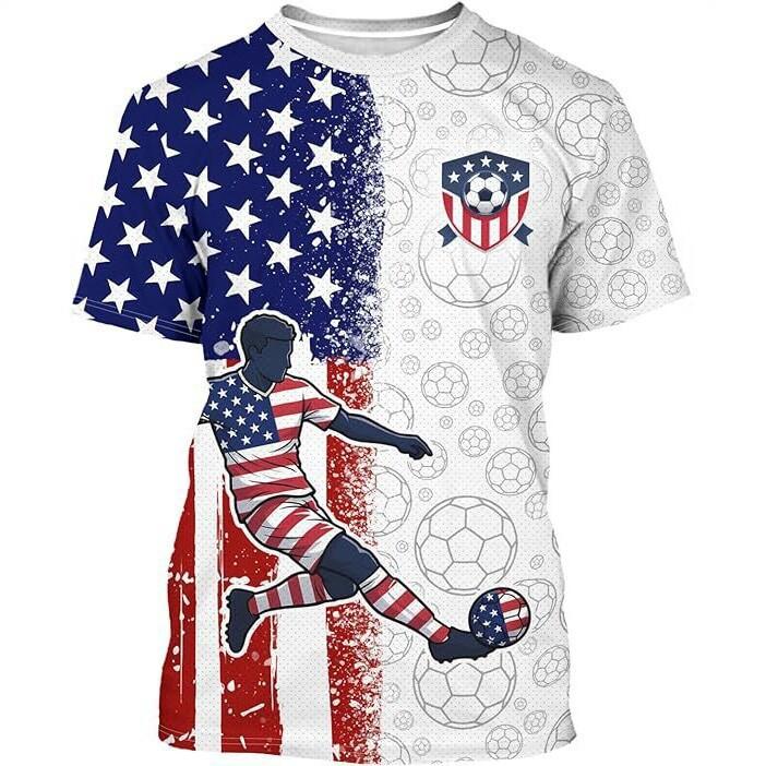 Canada Flag Soccer Graphic Short Sleeve T-Shirt, Sports Team Essential