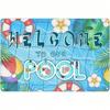 BassMan 12x8 Pool Rules Metal Sign Rustic Tin Wall Art Man Cave Bar Garage Indoor Outdoor Decor