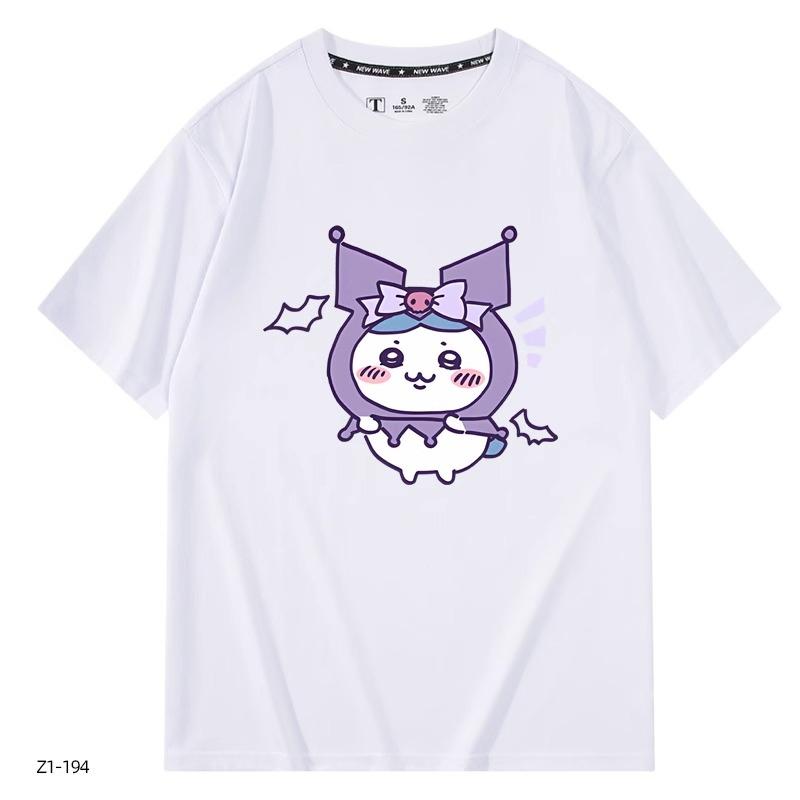 Childrens Tshirt Katie Cat Pudding Dog Cartoon Printed Parent Child Wear Summer New Cotton Boys and Girls Short Sleeves