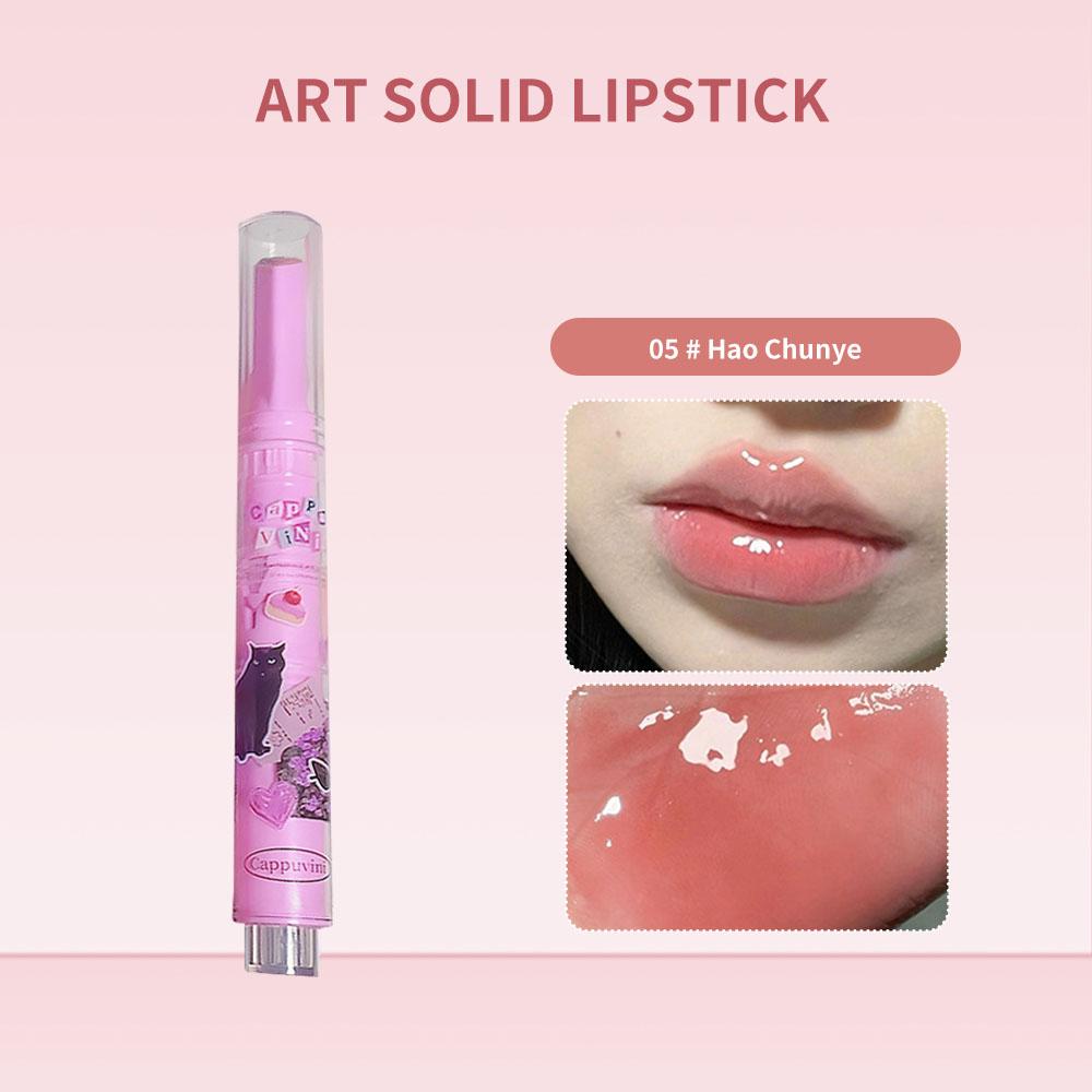 CAPPUVINI Pink Love Heart Lipgloss Pralle rosa Lippen Hohe Farbwiedergabe 6 Farben Herz Lippenstift