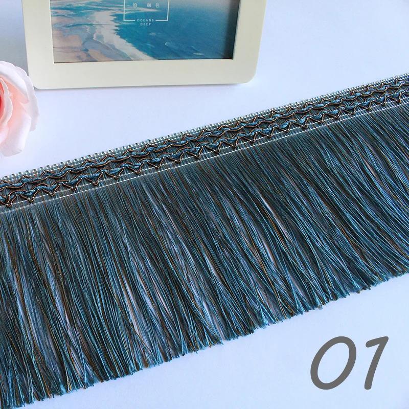 11.7M Braided Webbing Fringed Lace Boho Curtain Trim 16cm Width Polyester Tassel DIY Upholstery Decor European Trim Accessories