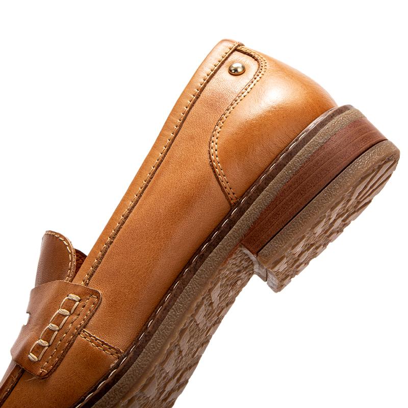 Balance Shoes Tech Orthopedic Women's Loafer Burgundy Leather Loafer