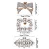 Women High Heel Shiny Decoration Clips Pearl Rhinestone Shoe Clip Wedding Bride Bows Pearl Shoes Crystal Decoration Shoe Buckle