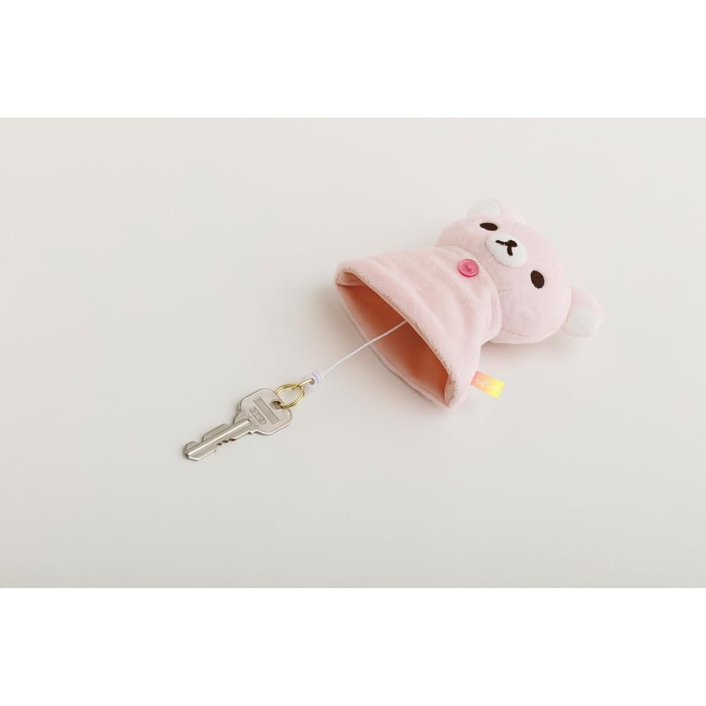 San-X Rilakkuma Key Cover with Plush Reel Korilakkuma H120×W90×D50mm Soft Toy Accessories