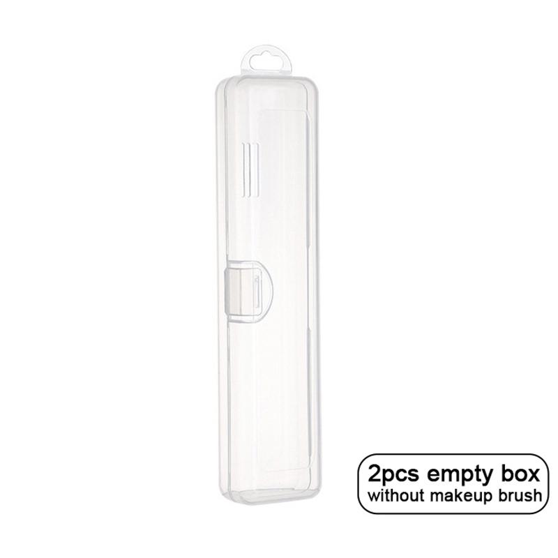 2 Stück Tragbarer Make-up Pinsel Organizer Augenbrauenstift Besteck Essstäbchen Transparent mit Deckel Aufbewahrungsbox Küchenzubehör