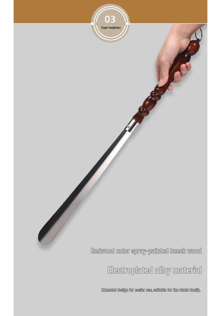 Extended Handle Stainless Steel Shoehorn for Easy Use - Household Shoe Lifter