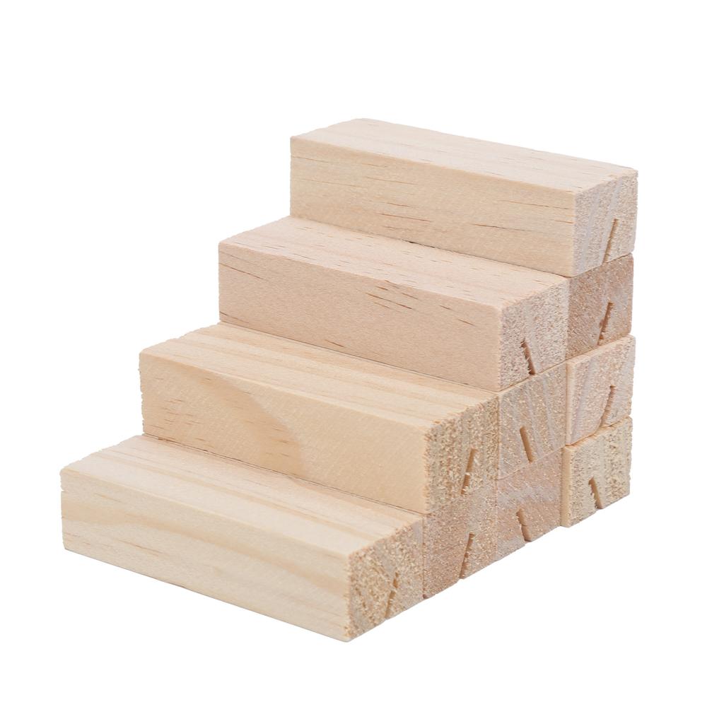 10 Pcs Wood Place Cards Hand Polished Smooth Surface Rustic Original Place Card Holder for PartiesRectangle