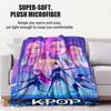 K-Pop Demon Hunters Blanket Girls Boys Plush Throw Blanket Novelty Warm Blanket All Season Gift for Bed Sofa Office Camping Trip