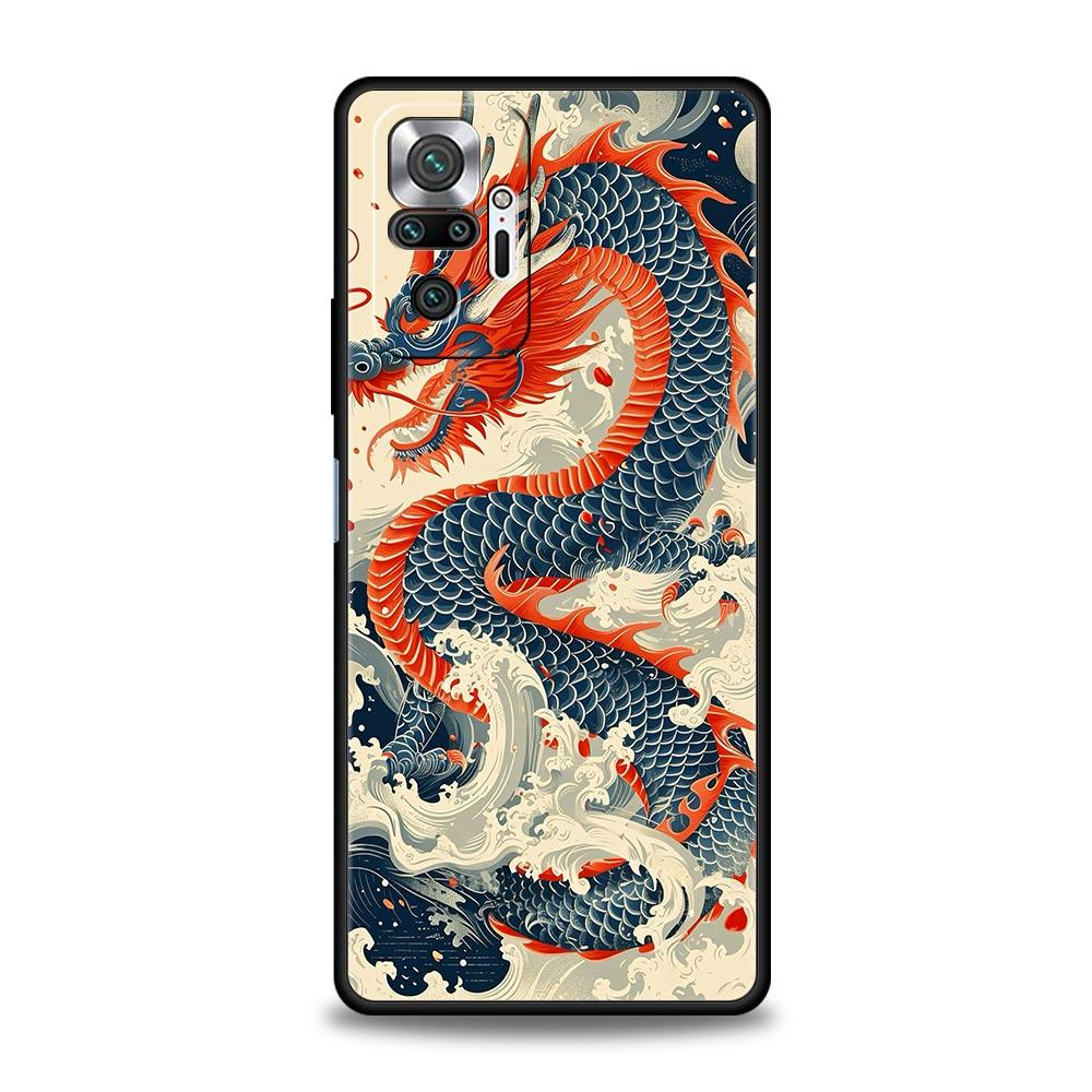 Phone Case For Xiaomi Redmi Note 14 13 12 5G 9S 9 10 11 Pro Plus 4G 9T 14C 13C 12C 10C 9C 9A Cover Illusory Color Chinese Dragon