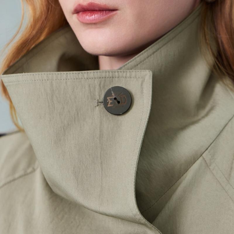 MAXZA Diagonal Out Pocket Half Trench Jacket Ce09jp300nh