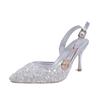 Summer New French Beautiful High Heels Women's Stiletto Pointed Toe Versatile Fashion Baotou High Heel Sandals