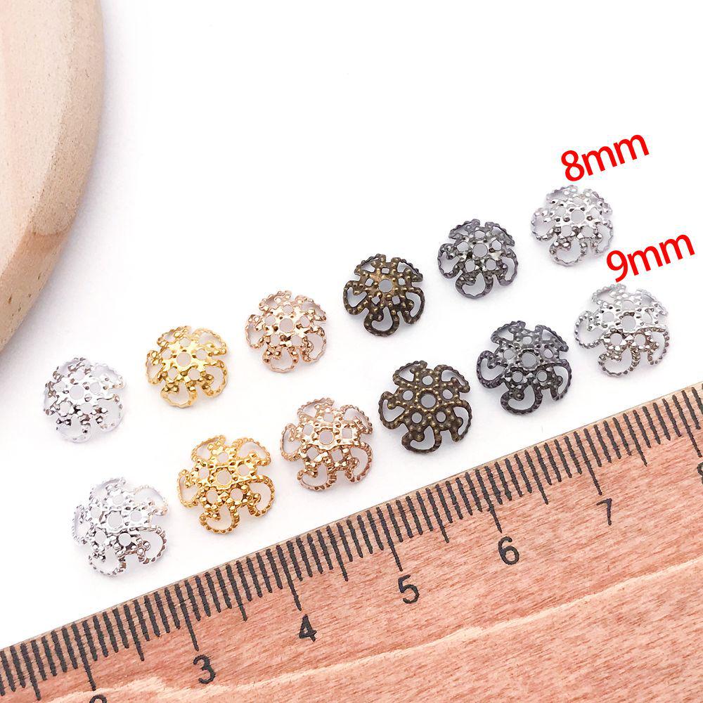 12 Multi-Color Alloy Five-Petal Flower Charm Set for DIY Jewelry