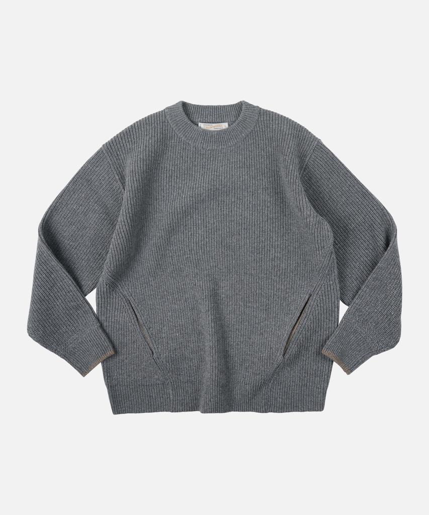 FRIZMWORKS Kangaroo Round Pullover Knit _ Gray