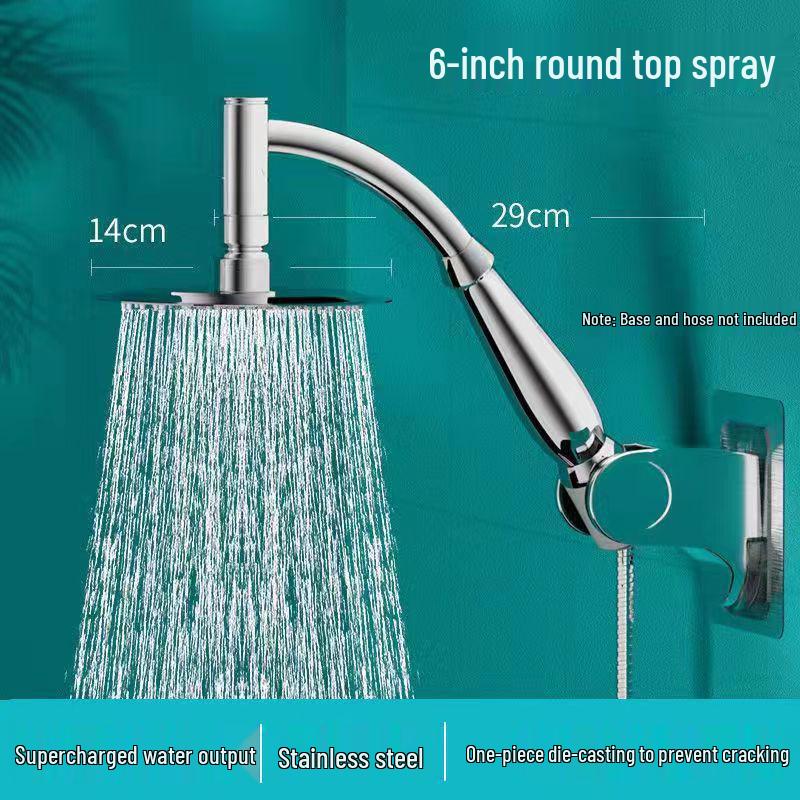 Großer Regenduschkopf aus Edelstahl - Druckbeaufschlagtes Badesprühkopf-Zubehör