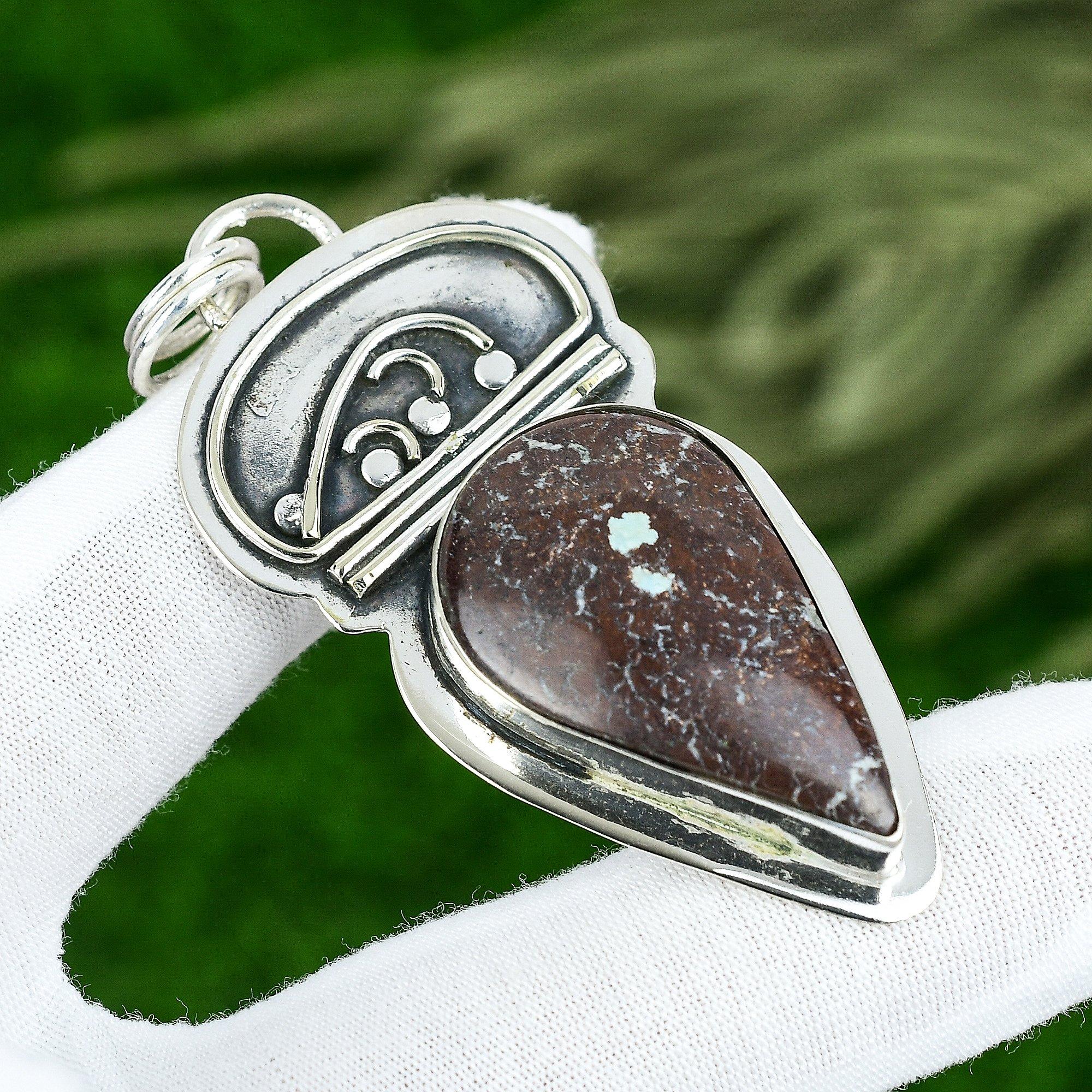 

Friendship Day Deal Natural Tibetan Turquoise Pendant Jewelry Sterling Silver