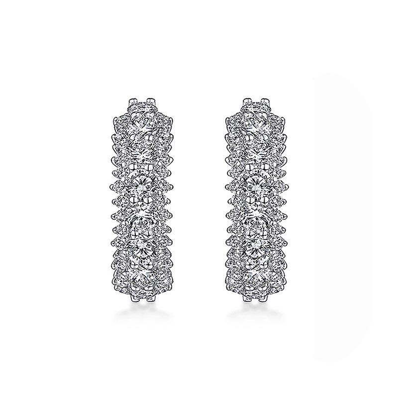 Cao Shi Boucles d'oreilles circulaires chic français - Boucles d'oreilles tendance haut de gamme pour mondaines élégantes