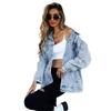2026 Mohair Denim Jacket: Loose-Fit, Ripped, Versatile Women's Coat - European & American Harajuku Style