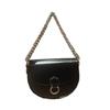 Luxury Textured Genuine Leather Saddle Bag Women Shoulder Underarm Crossbody French Style Square