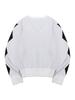 20TH HOLE Argyle Pattern Sleeved Semi-Crop Knit Women [White]